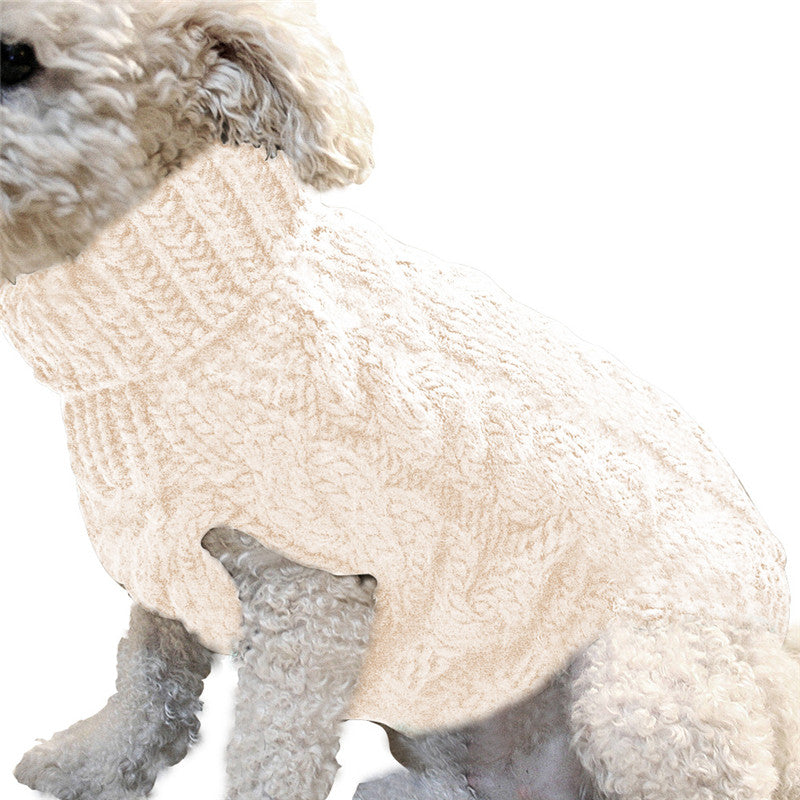 Warm Knitted Dog Sweater - Soft Winter Pet Jumper for Small Dogs & Cats