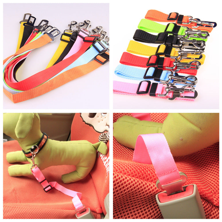 Dog Car Seat Belt - Adjustable Safety Tether Lead for Car Travel