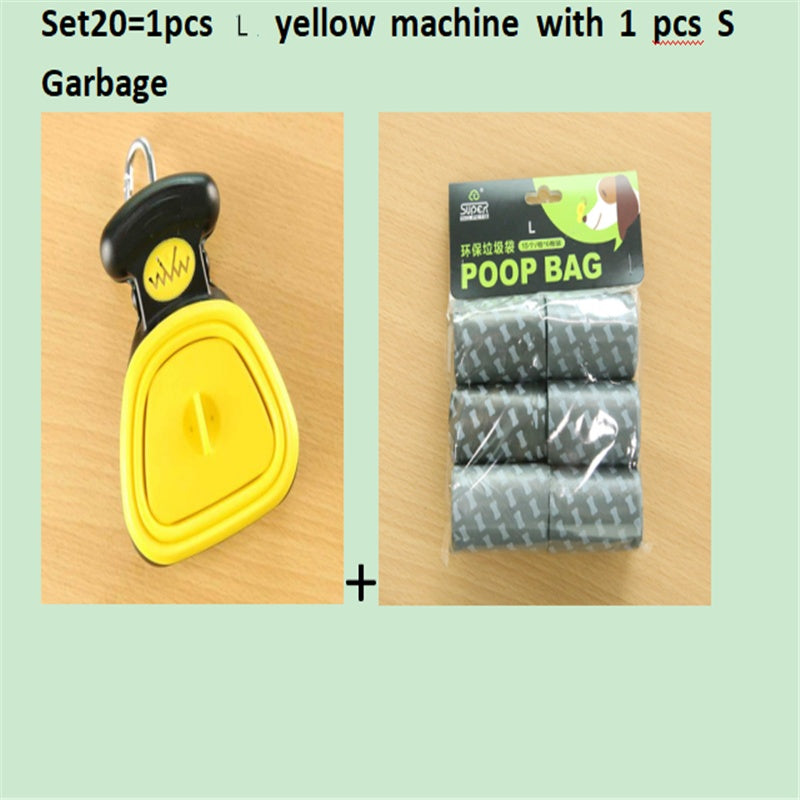 Foldable Travel Pooper Scooper - Portable Dog Poop Scoop with Degradable Bags