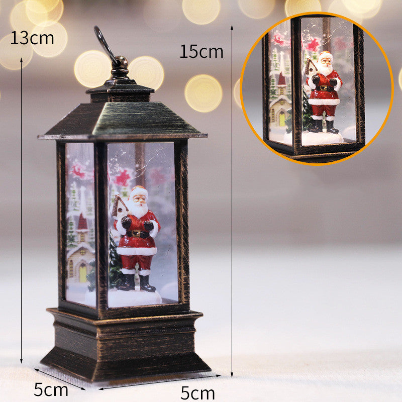Christmas Simulation LED Flame Small Oil Lamp | Xmas Holiday Decor