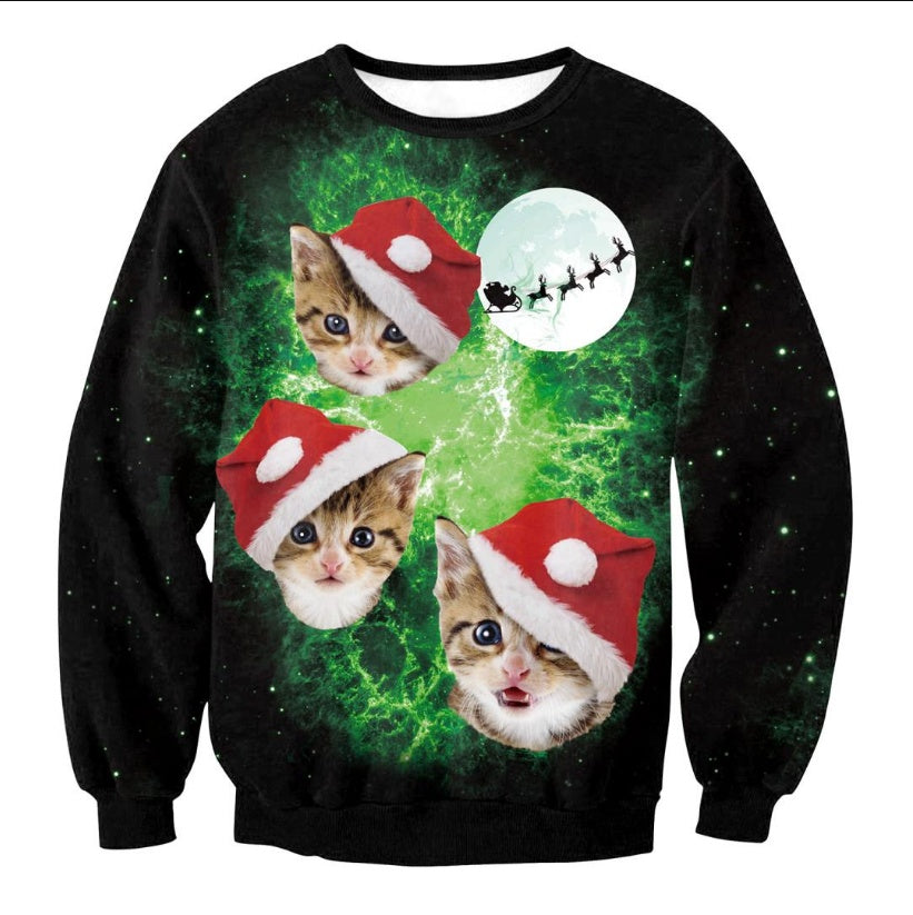 UGLY Christmas Sweater Vacation Santa Elf Funny Women's Men Sweaters