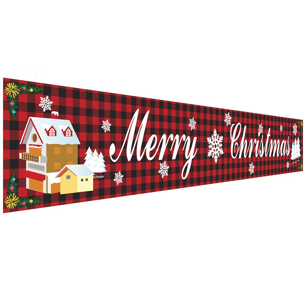 Christmas Decorations Couplets Curtains Banners Pull Flags Hanging