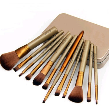 12 Makeup Brush Sets Iron Box Tools