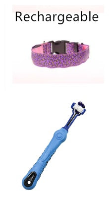 Leopard LED Dog Collar - Adjustable Light-Up Safety Collar, Battery or Rechargeable