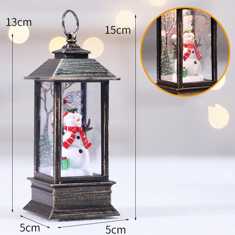 Christmas Simulation LED Flame Small Oil Lamp | Xmas Holiday Decor
