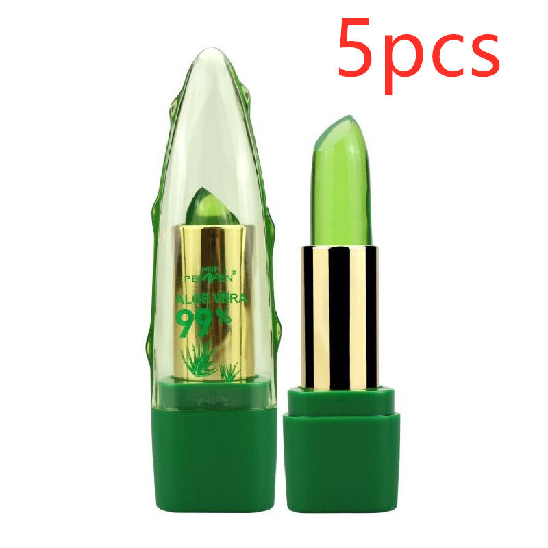 Aloe Vera Gel Color Changing Lipstick Gloss Moisturizer Anti-Drying