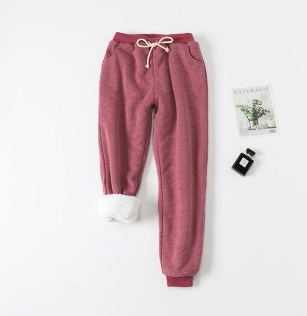Lamb Velvet Padded Sweatpants – Women's Pants