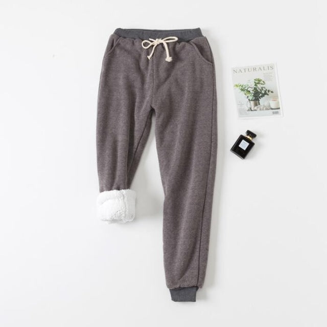 Lamb Velvet Padded Sweatpants – Women's Pants