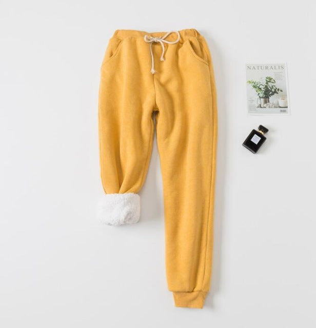 Lamb Velvet Padded Sweatpants – Women's Pants
