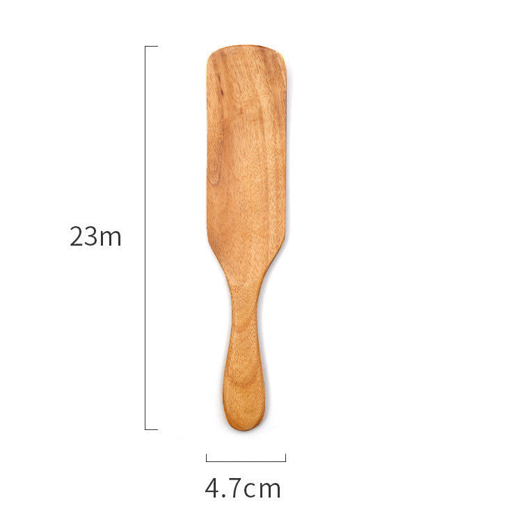Teak Wood Cooking Spatula & Salad Spoon - Non-Scratch Kitchen Utensil