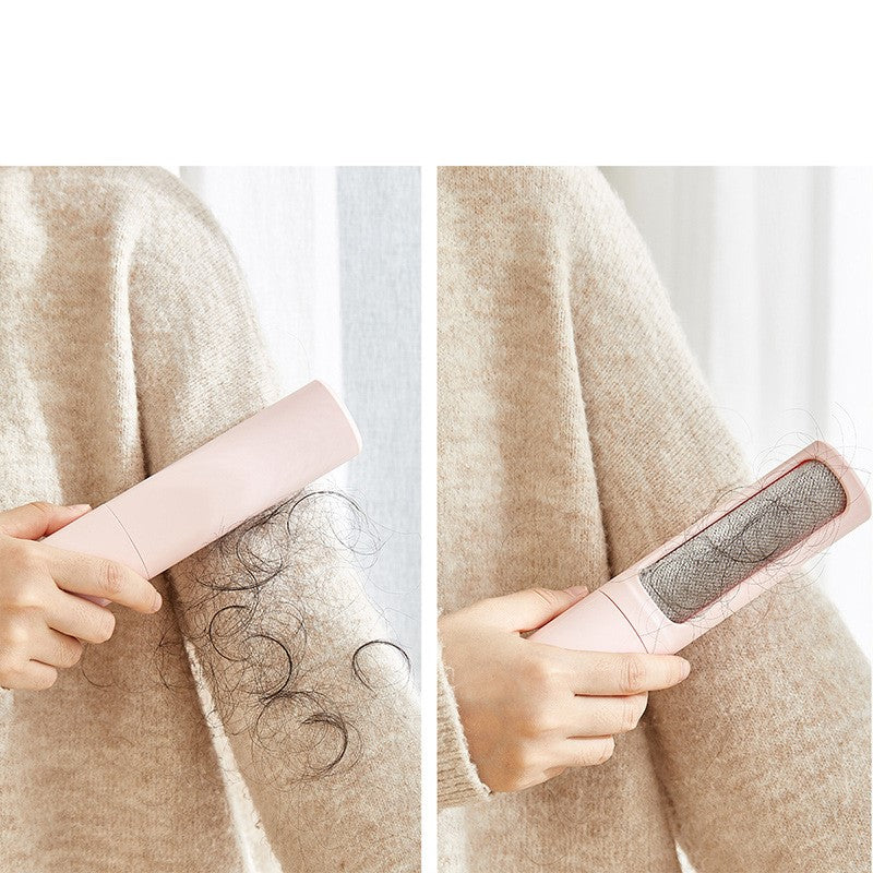 2-in-1 Reusable Pet Hair Remover Brush - Self-Cleaning Lint Roller for Furniture & Clothes