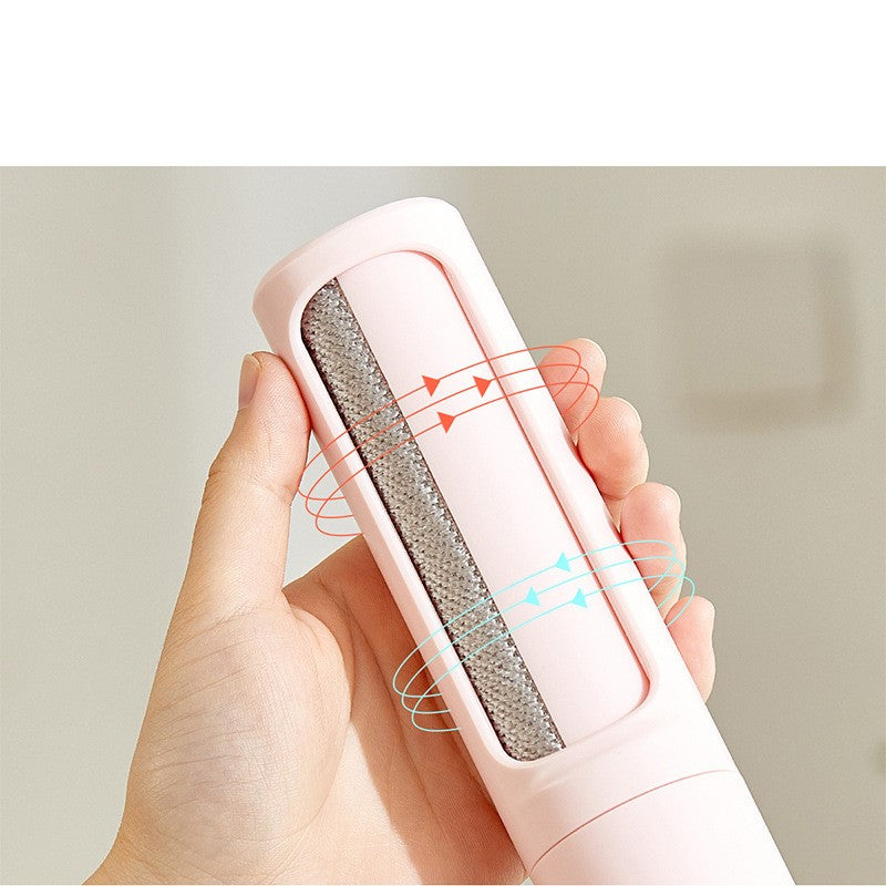 2-in-1 Reusable Pet Hair Remover Brush - Self-Cleaning Lint Roller for Furniture & Clothes