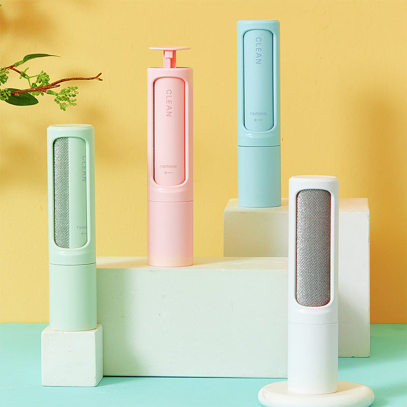 2-in-1 Reusable Pet Hair Remover Brush - Self-Cleaning Lint Roller for Furniture & Clothes