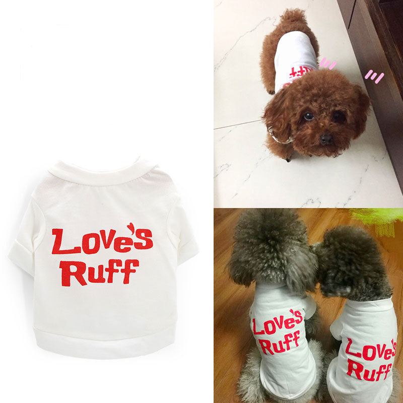 Cute Printed Cotton Dog T-Shirt - Soft Breathable Summer Pet Clothes for Small Dogs & Cats