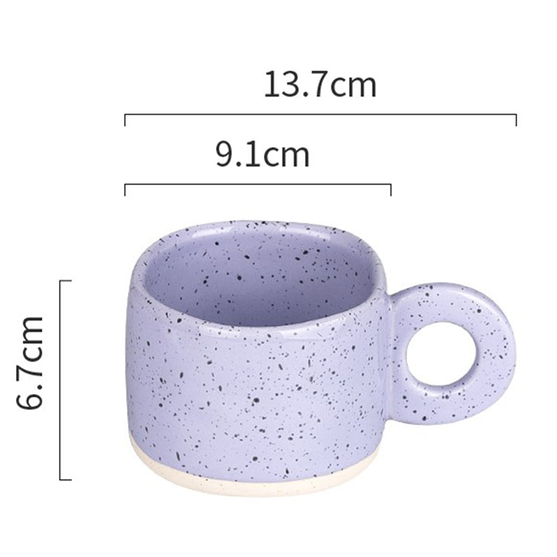 Candy Color 280ml Ceramic Mug with Handle - Cute Coffee Cup
