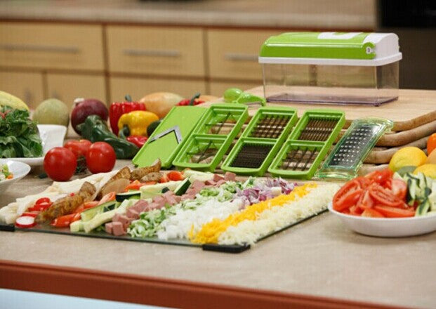 12-Piece Multifunctional Vegetable Chopper Set - Dicer & Slicer