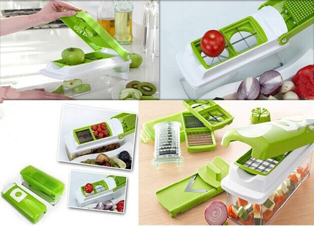 12-Piece Multifunctional Vegetable Chopper Set - Dicer & Slicer