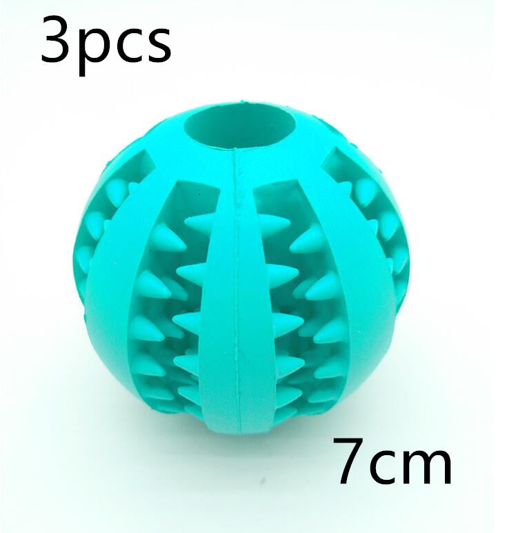 Slow Feeder Rubber Dog Ball - Treat Dispensing Chew Toy (5 cm / 7 cm)