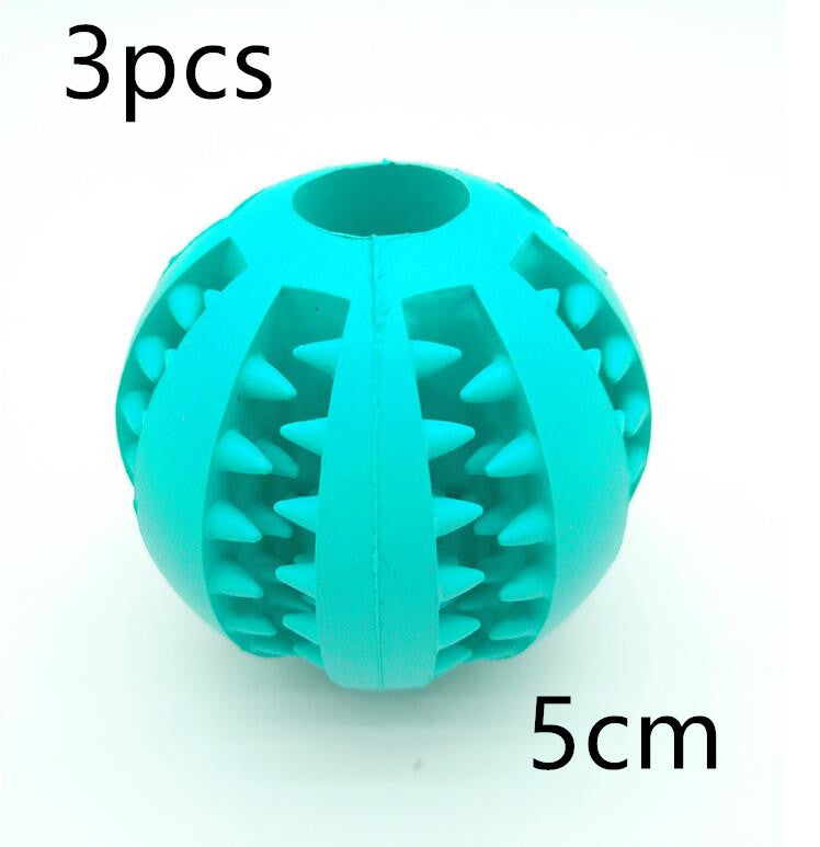 Slow Feeder Rubber Dog Ball - Treat Dispensing Chew Toy (5 cm / 7 cm)