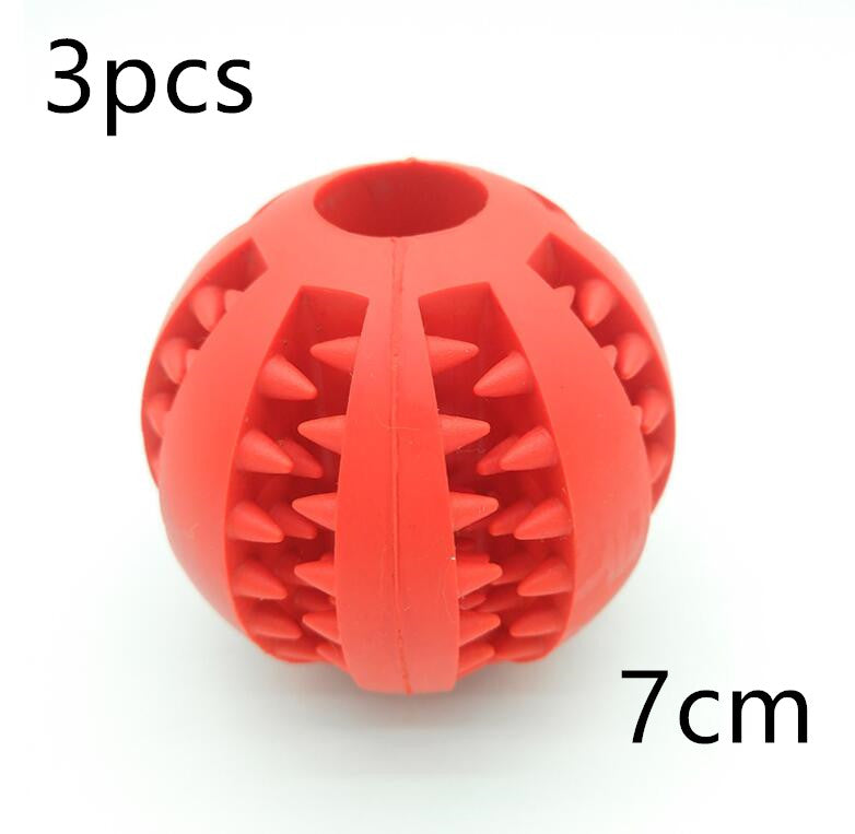 Slow Feeder Rubber Dog Ball - Treat Dispensing Chew Toy (5 cm / 7 cm)