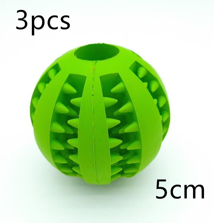 Slow Feeder Rubber Dog Ball - Treat Dispensing Chew Toy (5 cm / 7 cm)