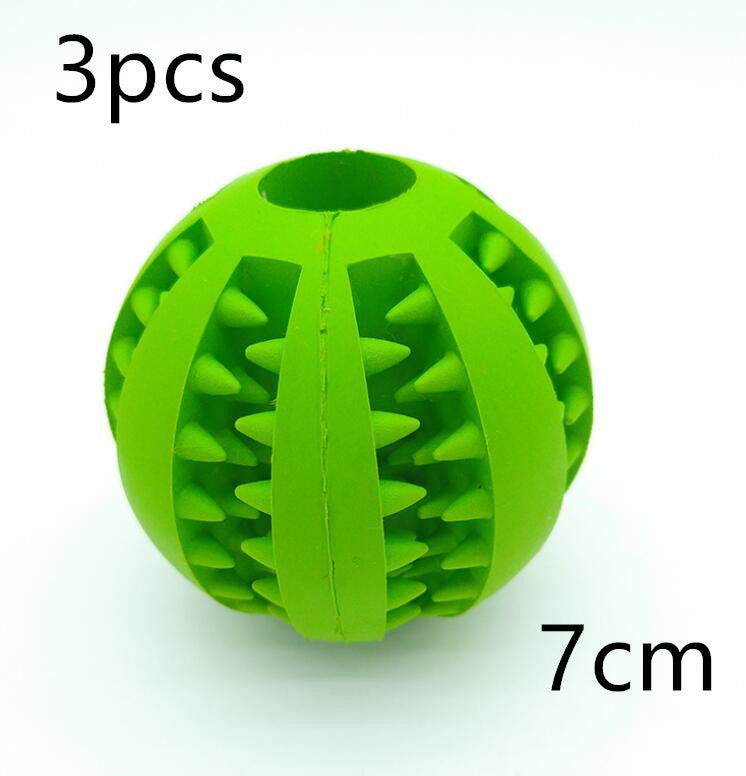Slow Feeder Rubber Dog Ball - Treat Dispensing Chew Toy (5 cm / 7 cm)