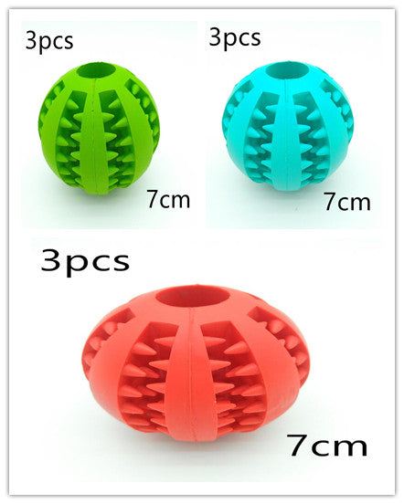 Slow Feeder Rubber Dog Ball - Treat Dispensing Chew Toy (5 cm / 7 cm)
