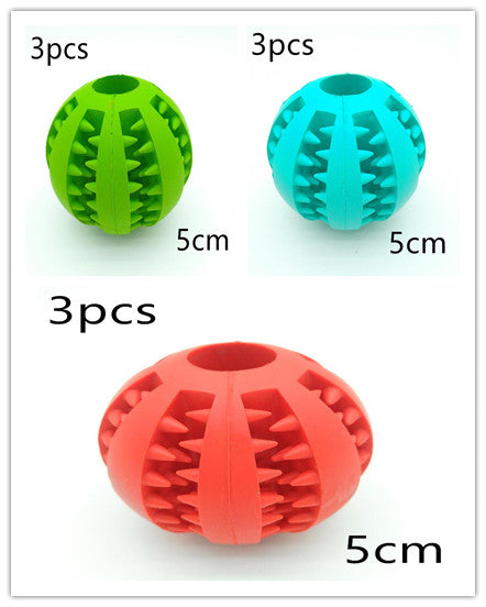Slow Feeder Rubber Dog Ball - Treat Dispensing Chew Toy (5 cm / 7 cm)