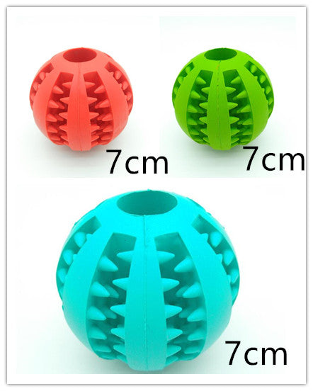 Slow Feeder Rubber Dog Ball - Treat Dispensing Chew Toy (5 cm / 7 cm)