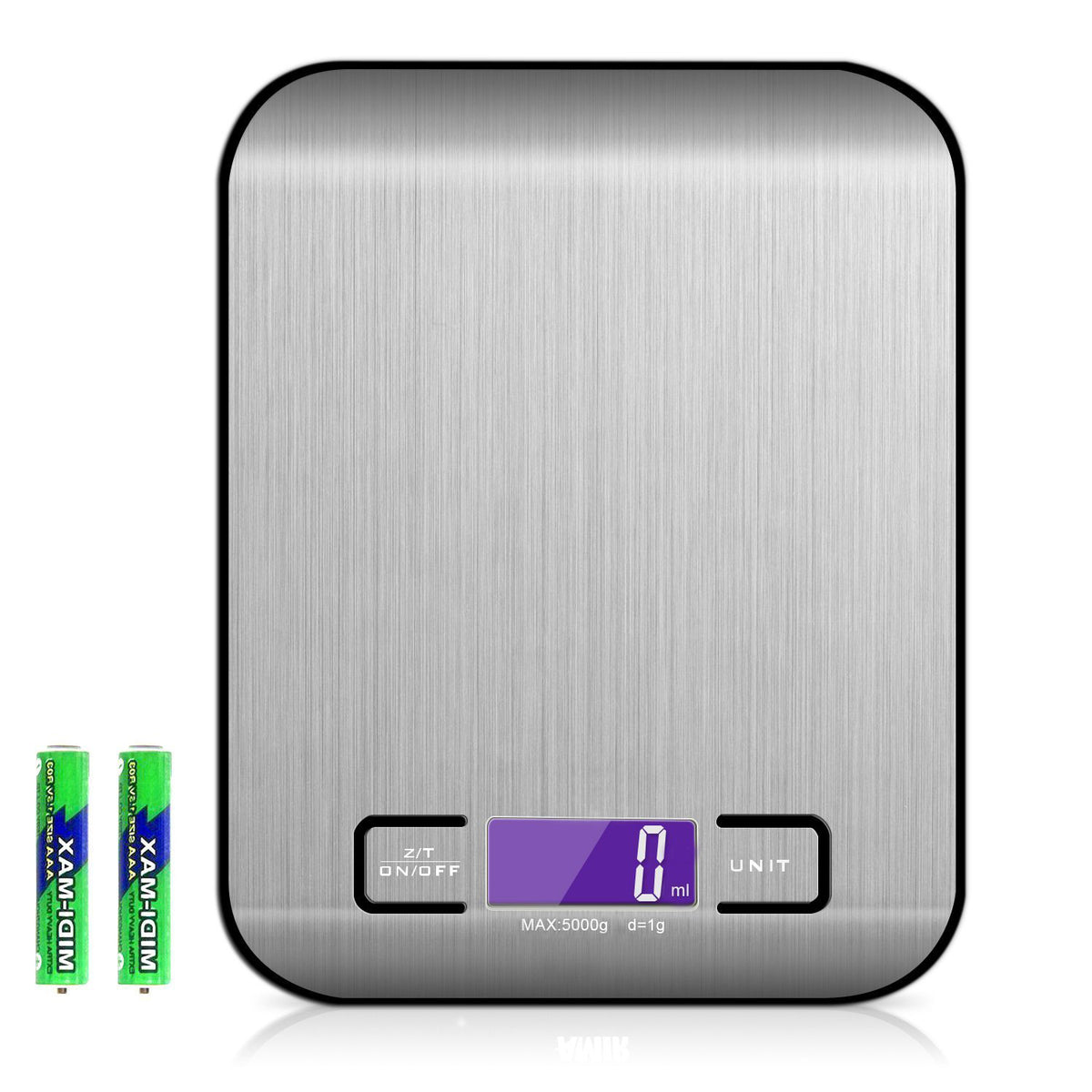 Rechargeable Flat Stainless Steel Kitchen Scale Electronic Small