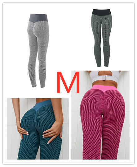 Plaid Leggings Fitness Yoga Pants Women's Seamless High Waist