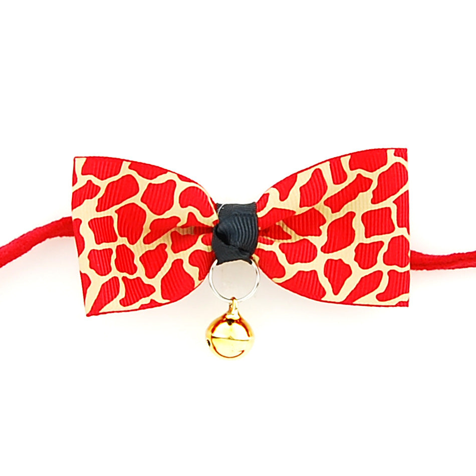 Pet Bow Tie Collar with Bell - Adjustable Cat & Dog Bow Tie