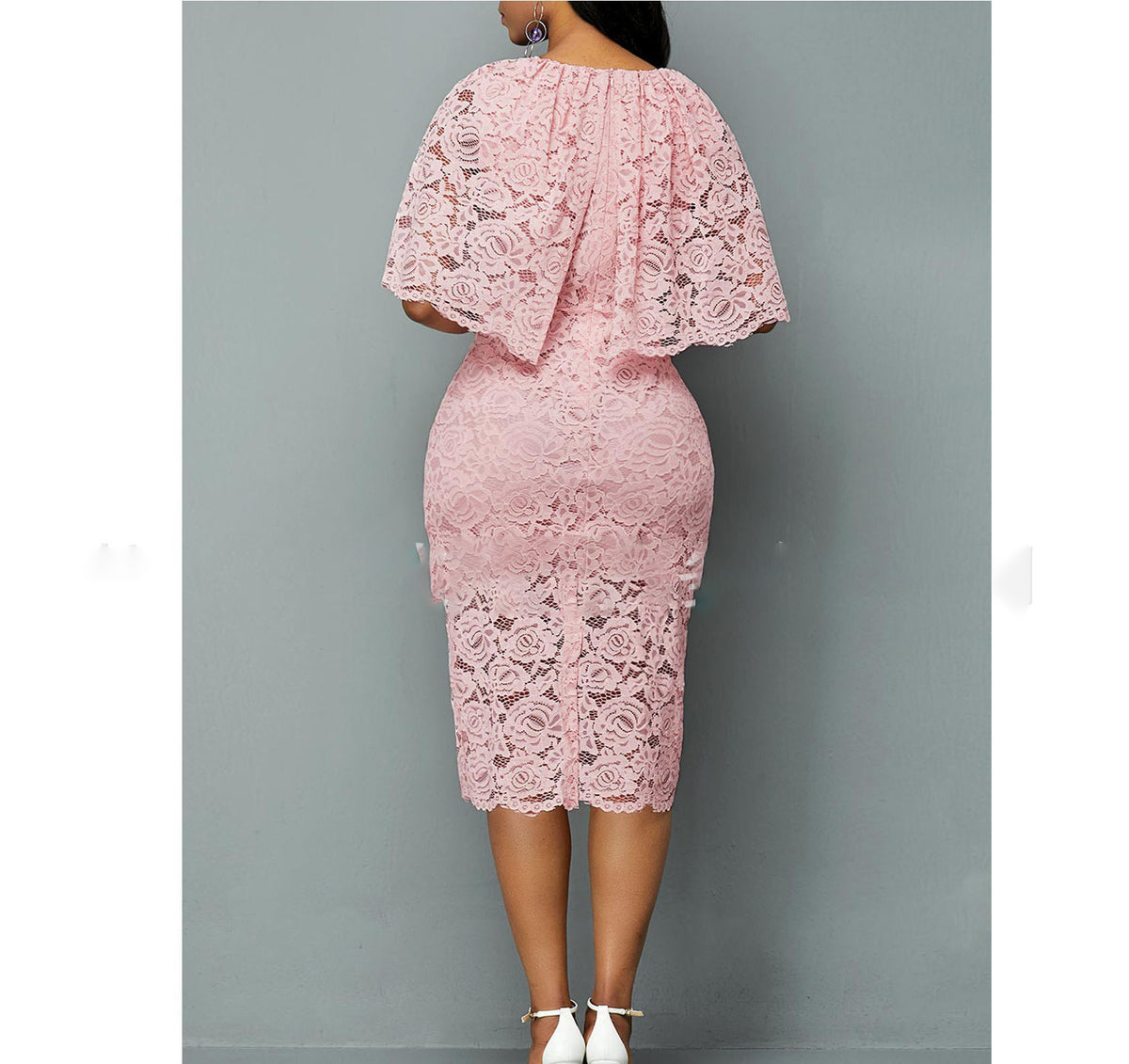 MD African Lace Dresses for Women Fashion Africa Sexy Wedding Outfit