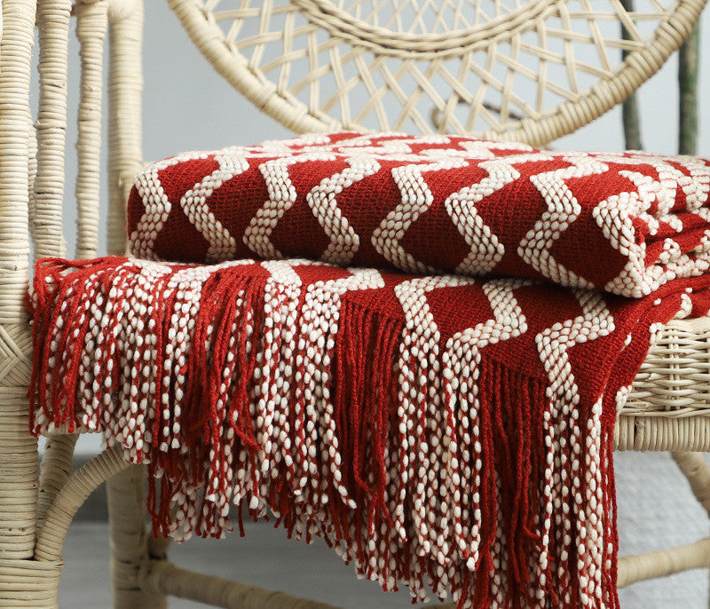 Nordic Knitted Decorative Throw Blanket - Cozy Sofa & Bed Blanket