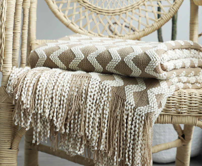 Nordic Knitted Decorative Throw Blanket - Cozy Sofa & Bed Blanket