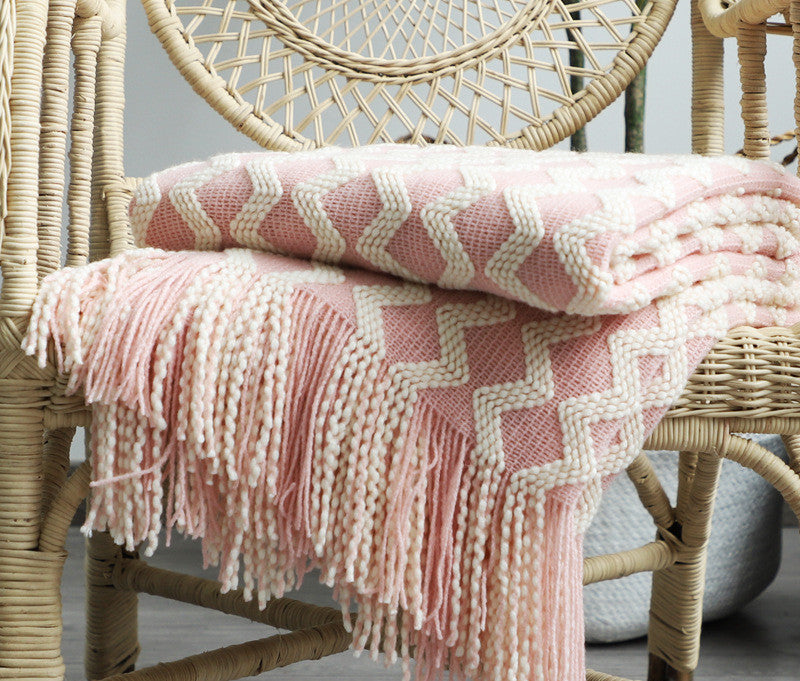 Nordic Knitted Decorative Throw Blanket - Cozy Sofa & Bed Blanket