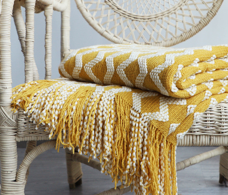 Nordic Knitted Decorative Throw Blanket - Cozy Sofa & Bed Blanket