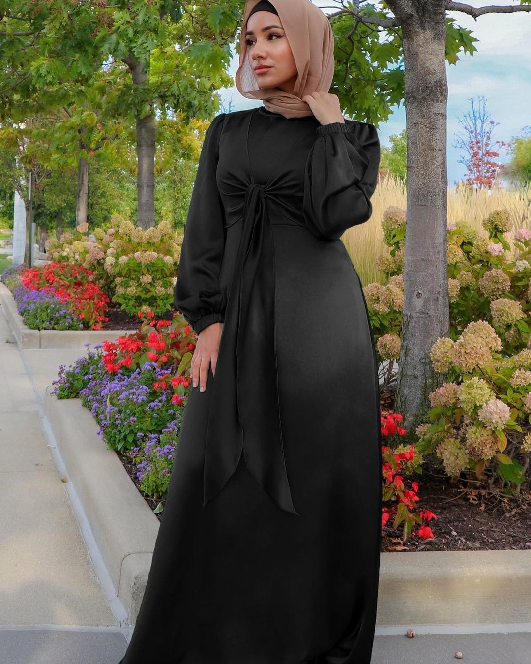 Ramadan Eid Mubarak Kaftan Dubai Abaya Turkey Muslim Women Hijab