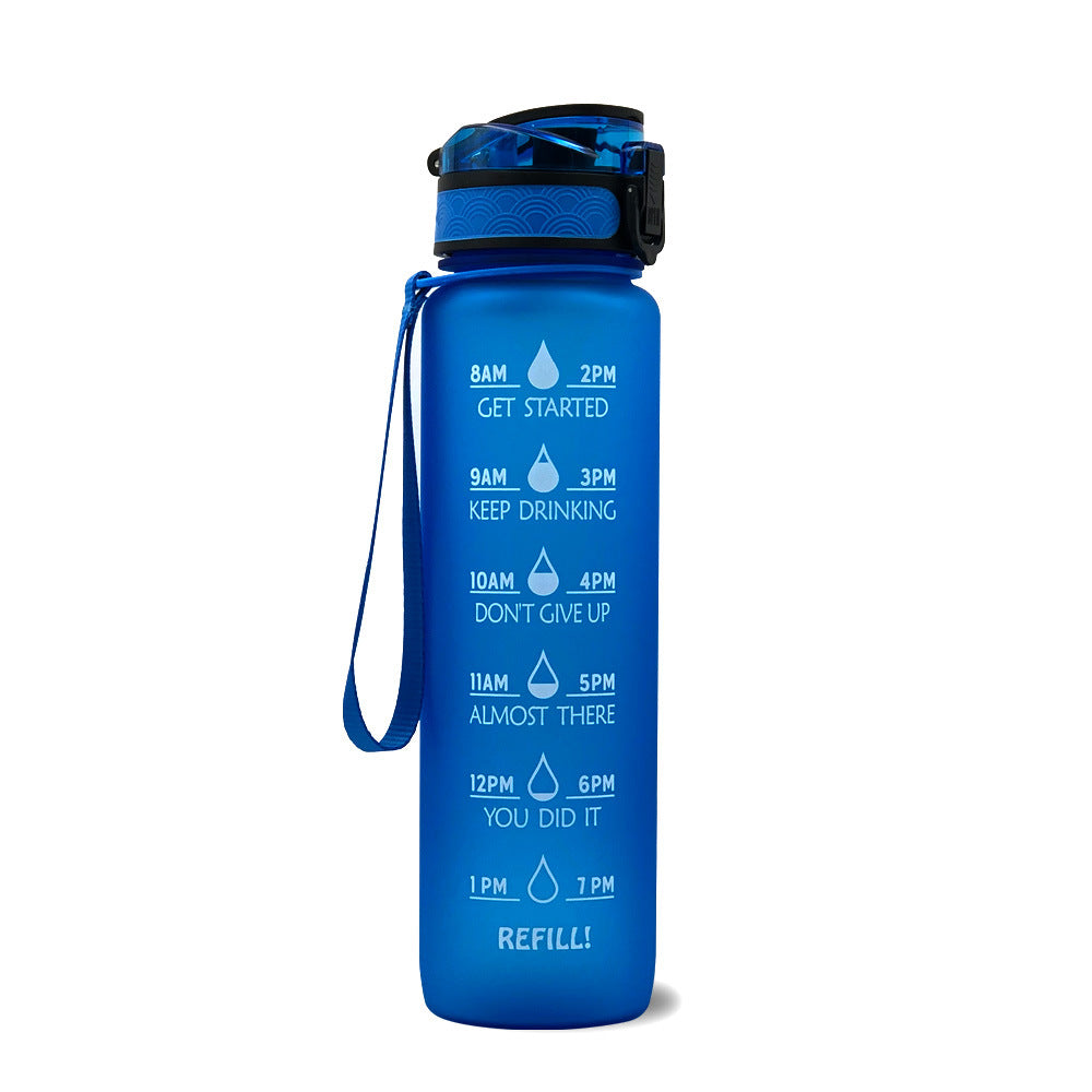 1 L Motivational Water Bottle with Time Markers