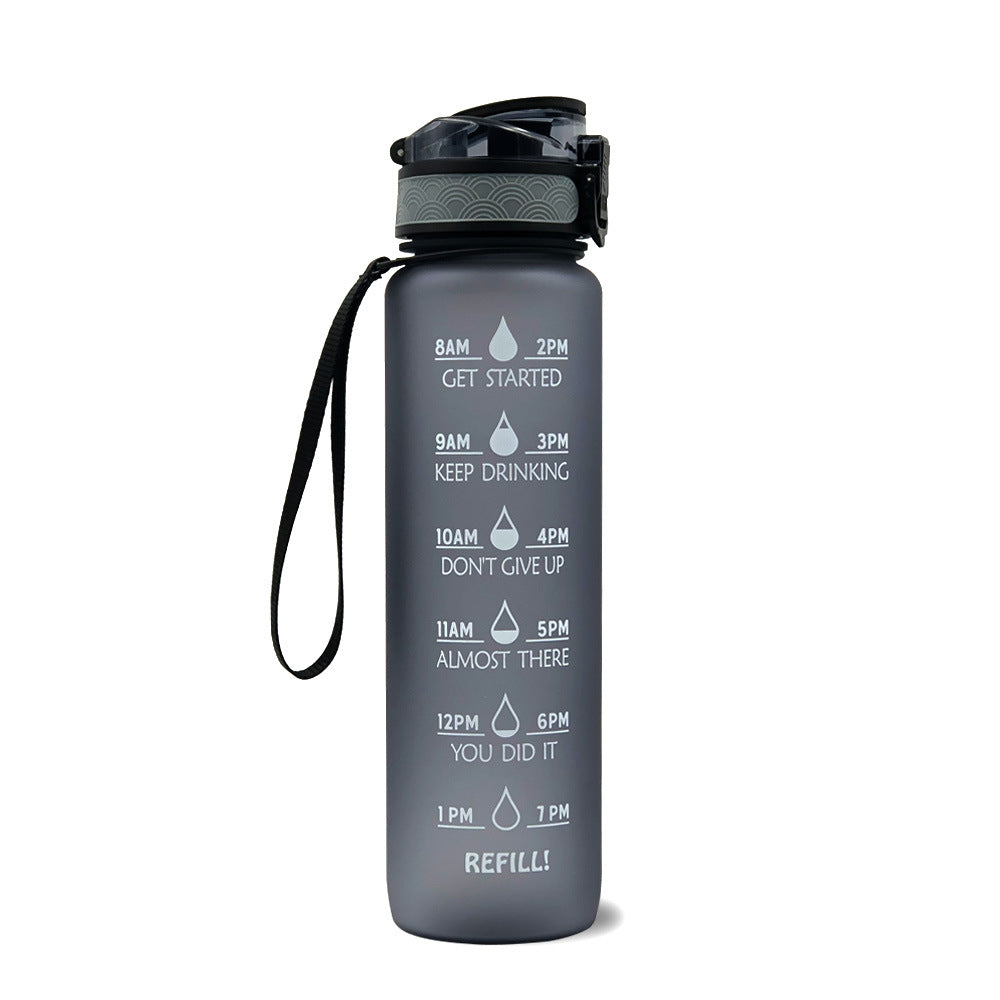 1 L Motivational Water Bottle with Time Markers