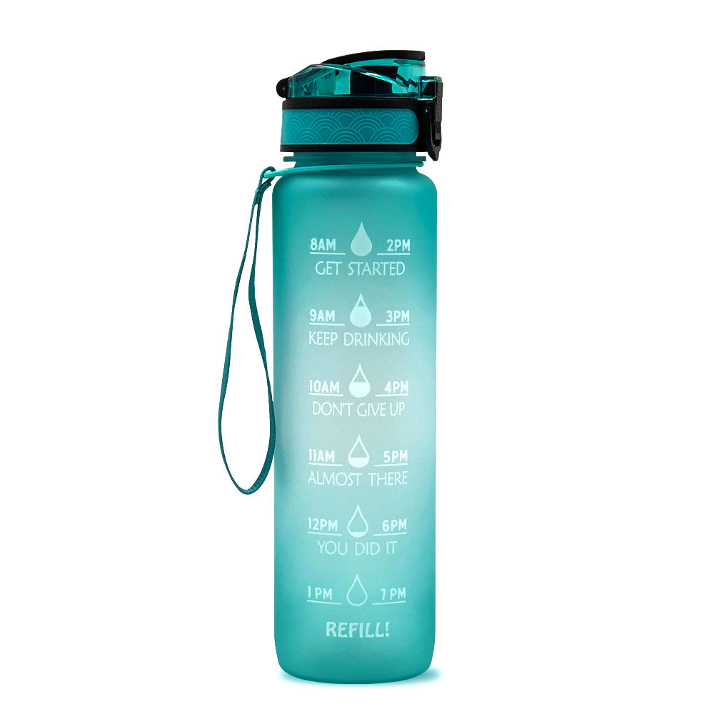 1 L Motivational Water Bottle with Time Markers
