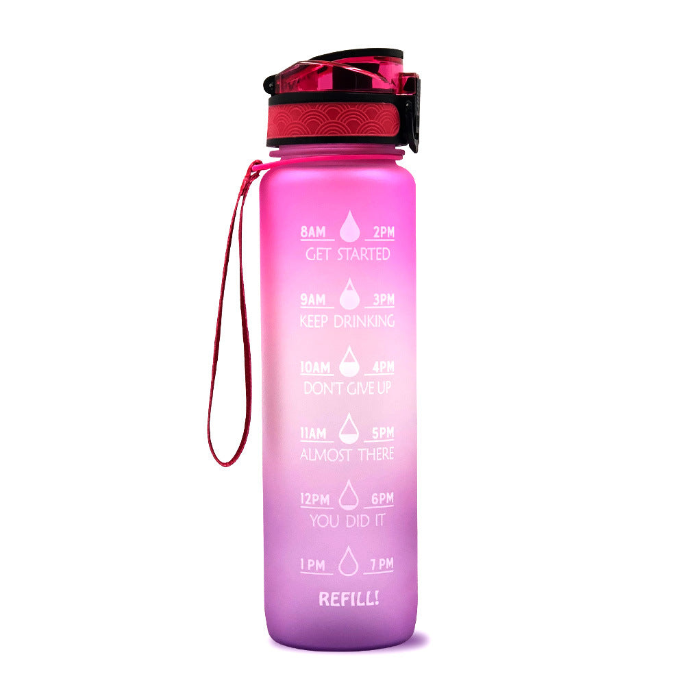 1 L Motivational Water Bottle with Time Markers