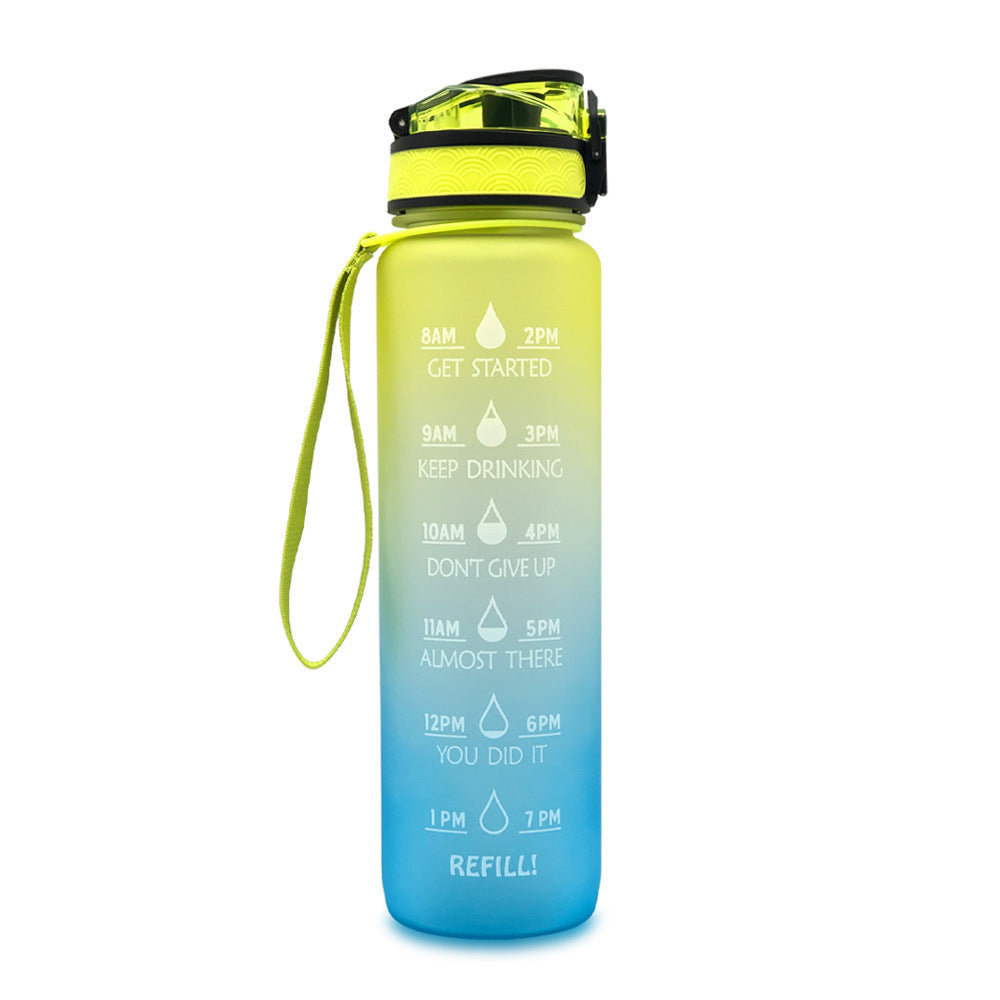1 L Motivational Water Bottle with Time Markers
