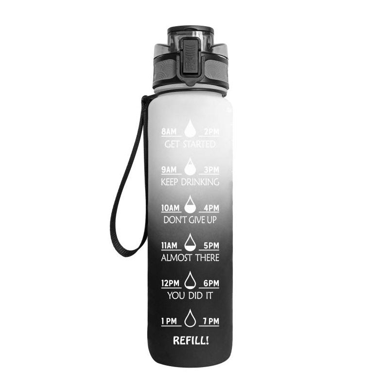 1 L Motivational Water Bottle with Time Markers