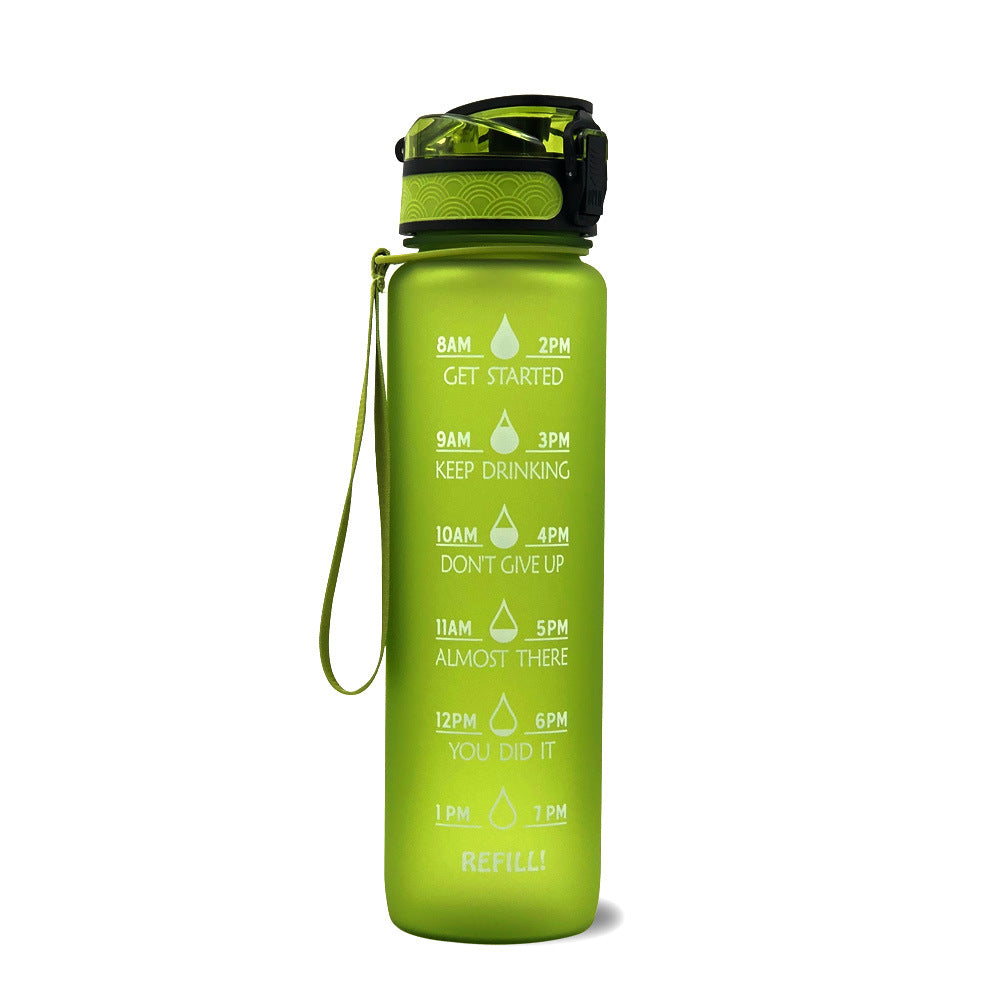 1 L Motivational Water Bottle with Time Markers