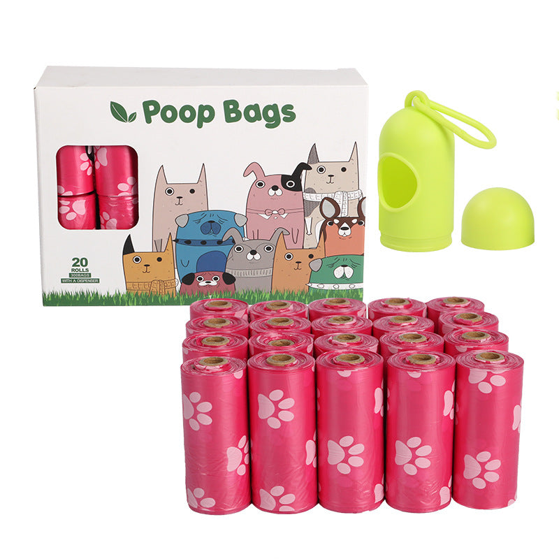 Eco Dog Poop Bags on a Roll - Leak-Proof Degradable Waste Bags with Dispenser Options