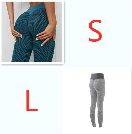 Plaid Leggings Fitness Yoga Pants Women's Seamless High Waist