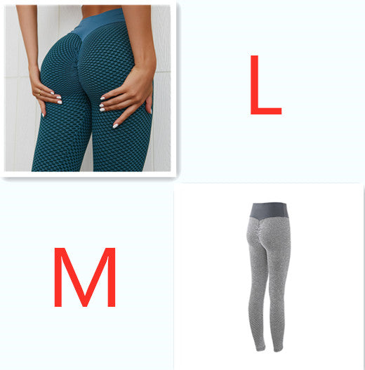 Plaid Leggings Fitness Yoga Pants Women's Seamless High Waist