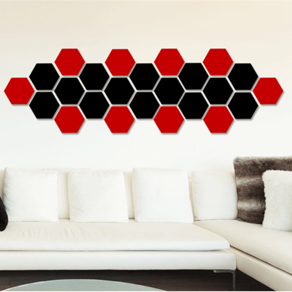 Hexagon Acrylic Mirror Wall Stickers - 3D Removable Wall Decor