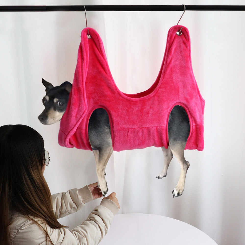 Pet Grooming Hammock - Nail Trimming Restraint Bag for Cats & Small Dogs